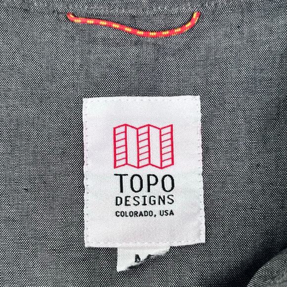 Topo Designs Tunic Popover Shirt Long Sleeve Women’s Medium Charcoal Gray Casual - Picture 2 of 11